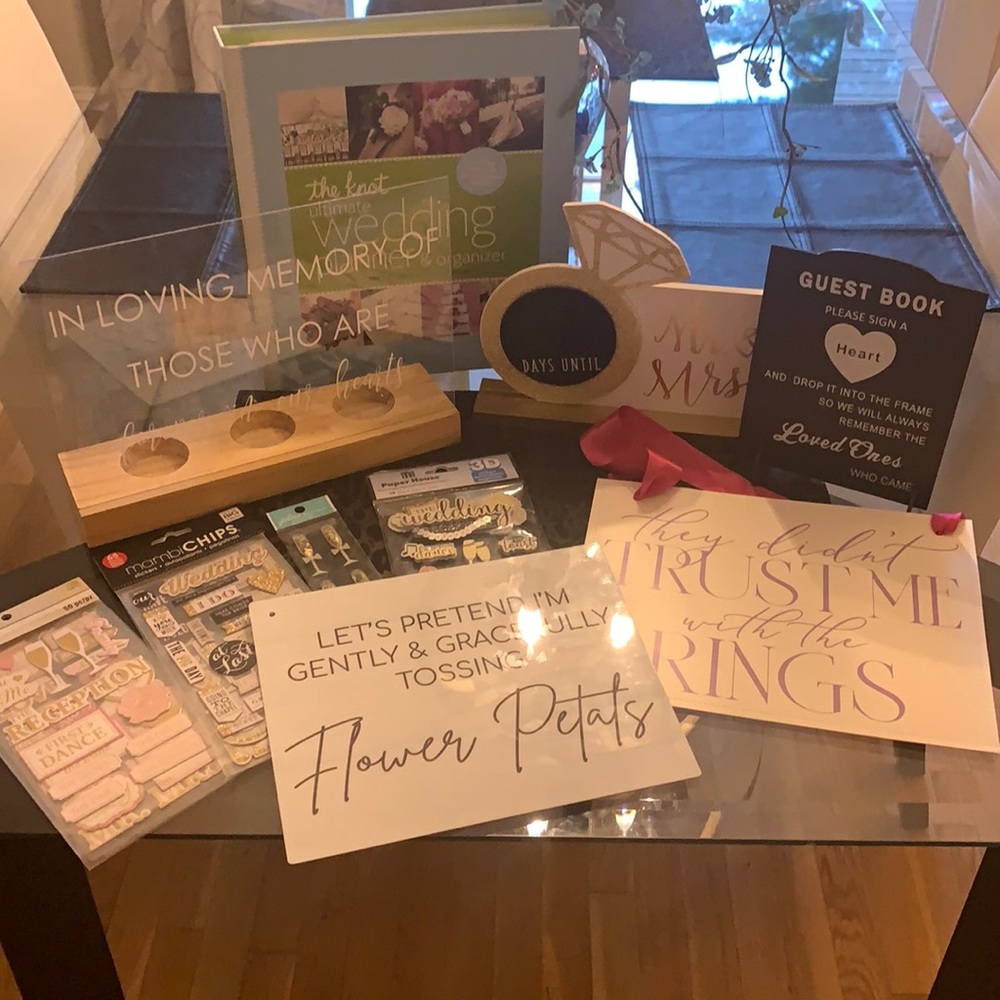 Wedding bundle- wedding planning book, ring bear sign and more!